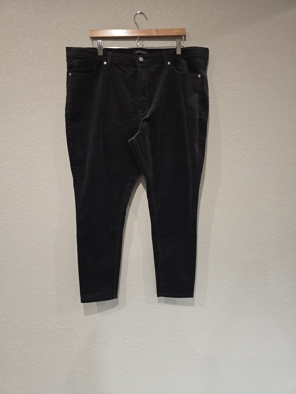 Banana Republic Womens Black Corduroy Slim Tapered Pants